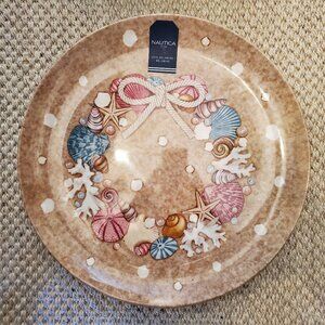 Nautical Coastal Christmas Serving Plate 16 inches